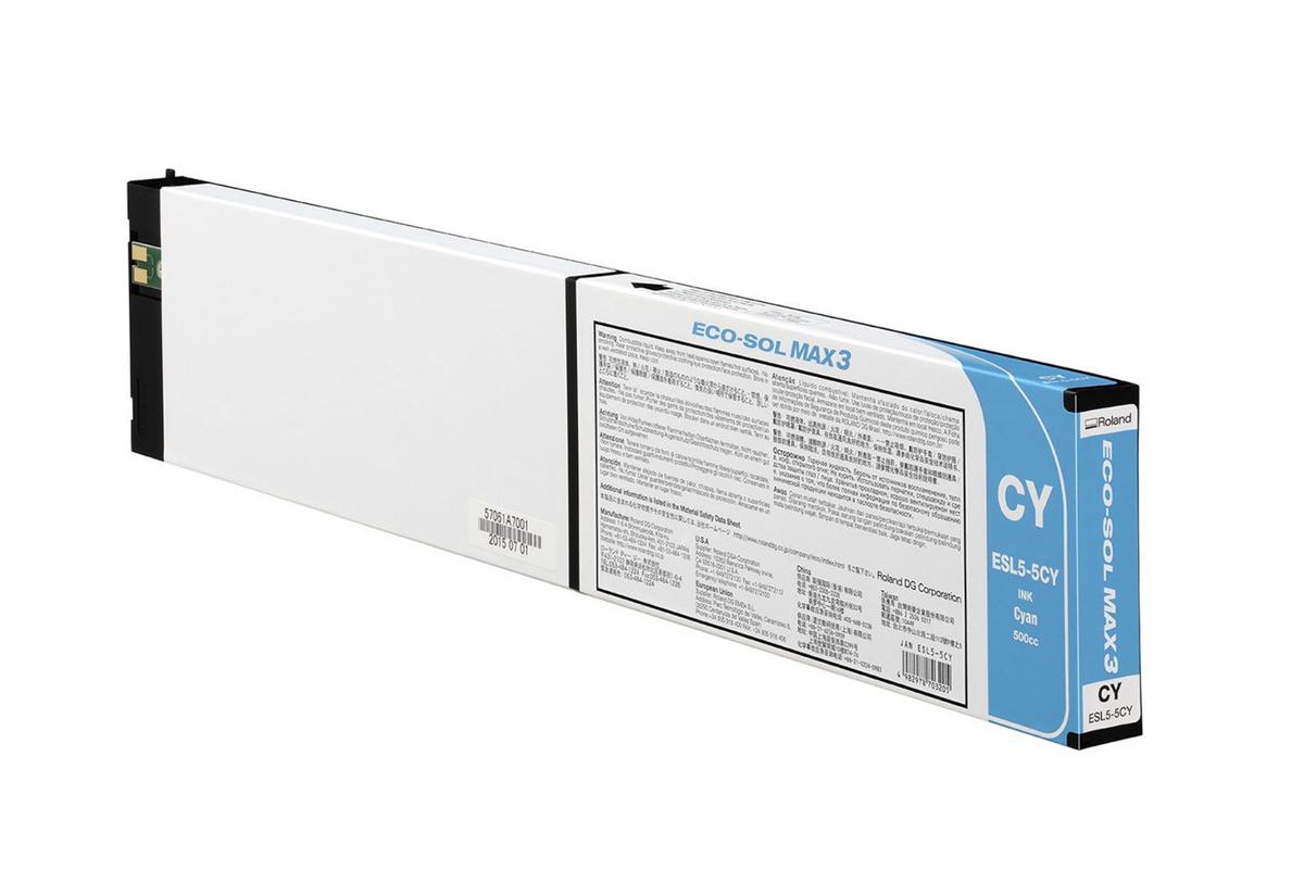 Foto1: Roland Eco-Sol Max 3 ESL5-5CY cyan - 500 ml.