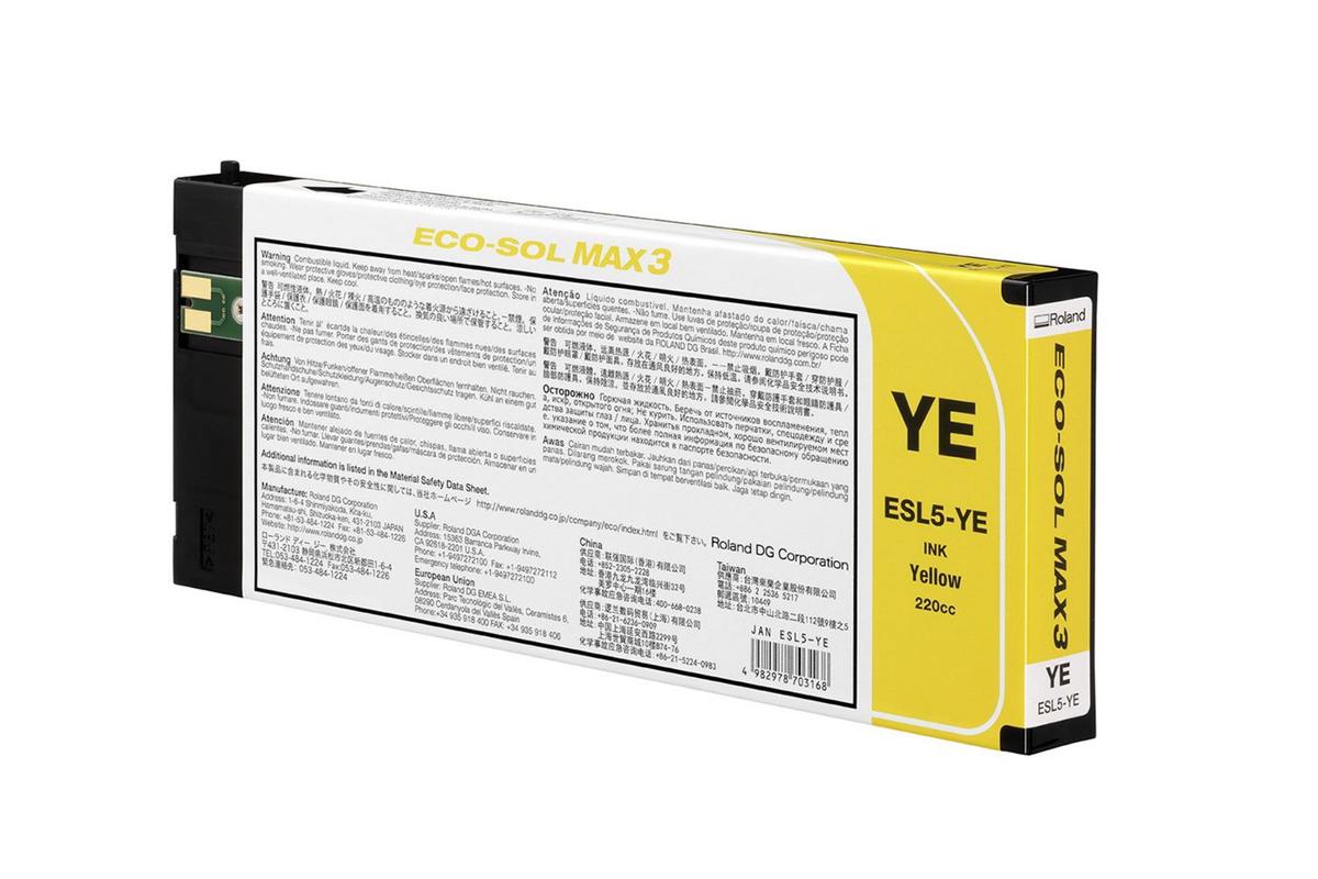 Foto1: Roland Eco-Sol Max 3 ESL5-YE yellow - 220 ml.