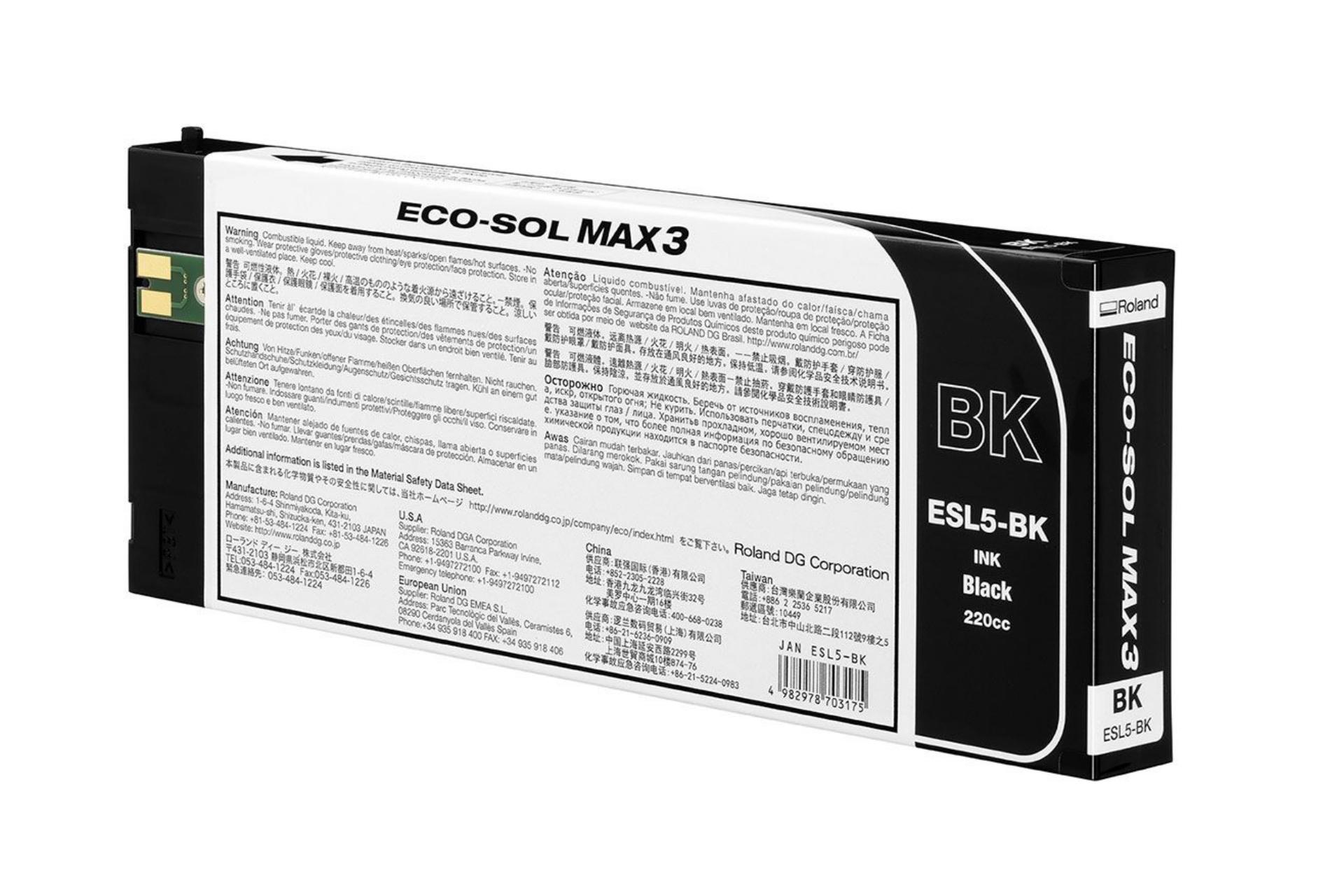 Foto: Roland Eco-Sol Max 3 ESL5-BK black - 220 ml.